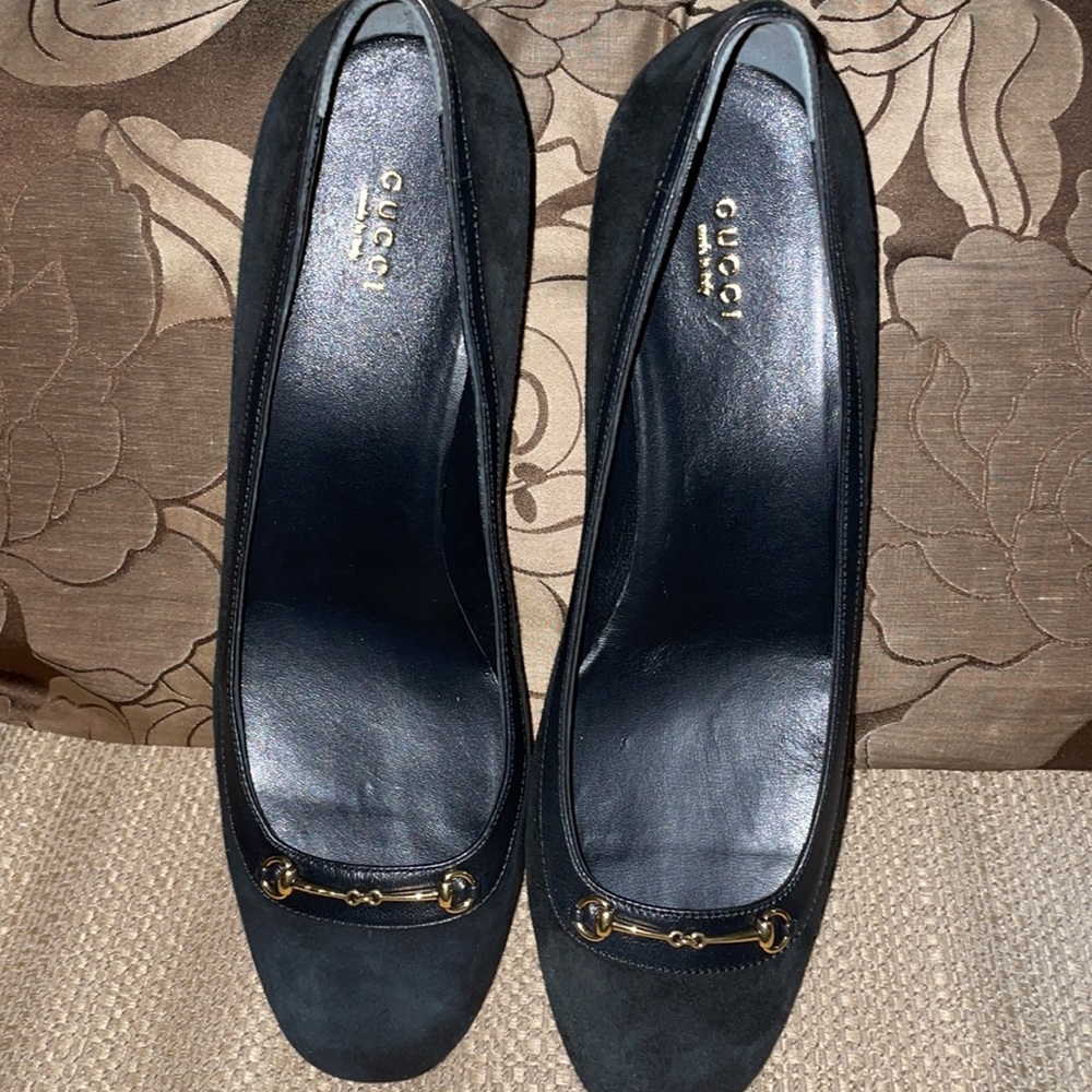 New Authentic gucci Horsebit suede heel - Picture 13 of 16